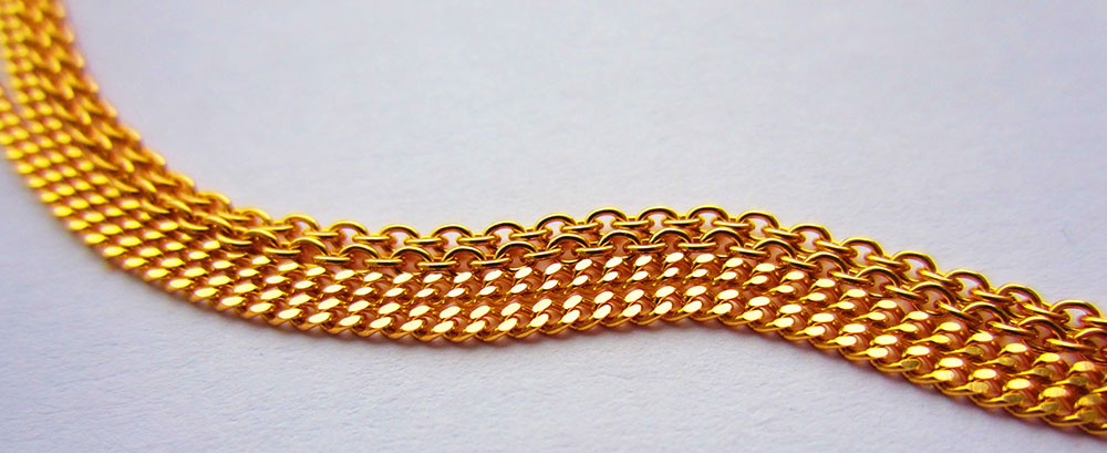 Chaînes en or maille forçat et maille gourmette limée