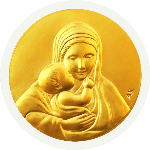 Médaille de baptême Notre Dame du Sacré Coeur en or