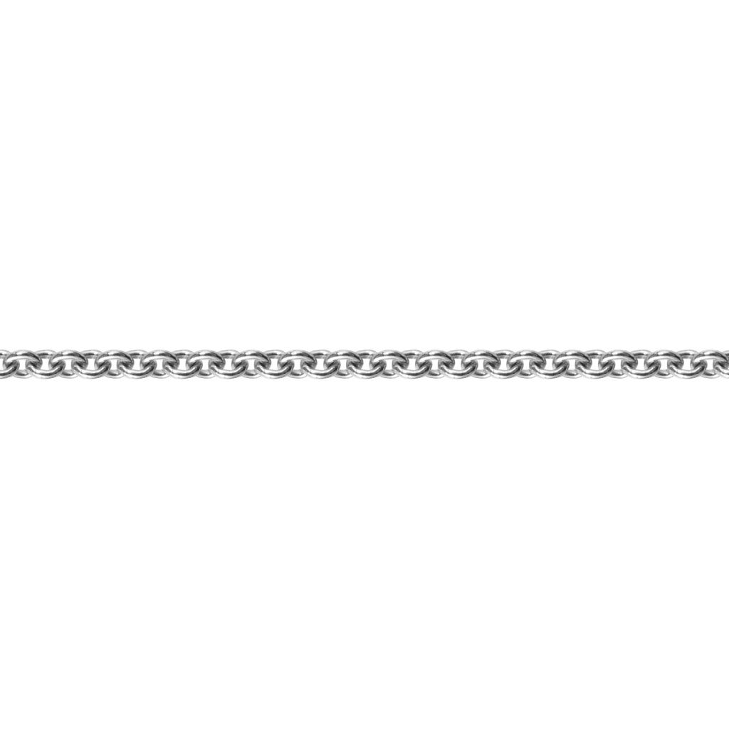chaine maille forçat ronde en or blanc