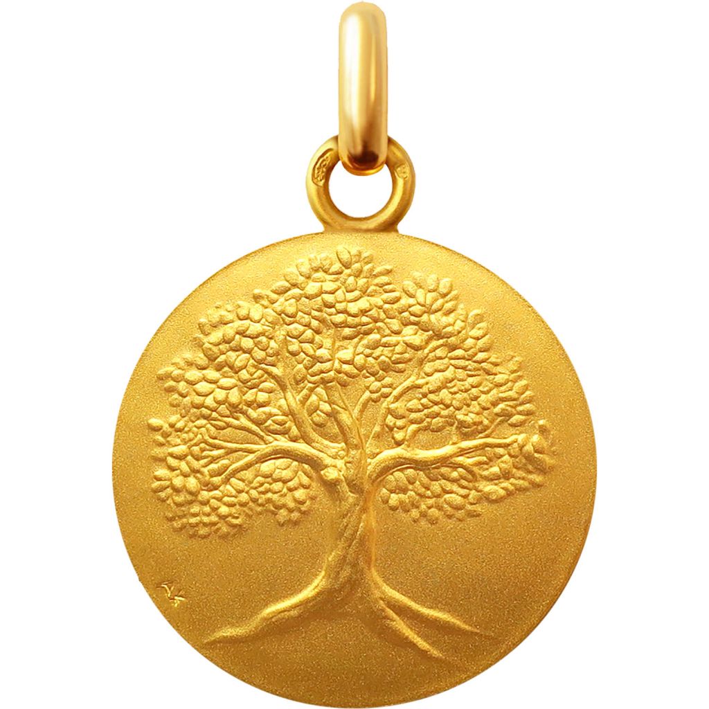 médaille de baptême arbre de vie en or