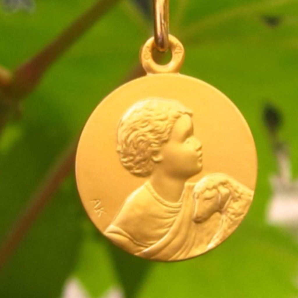 médaille de baptême le petit pasteur