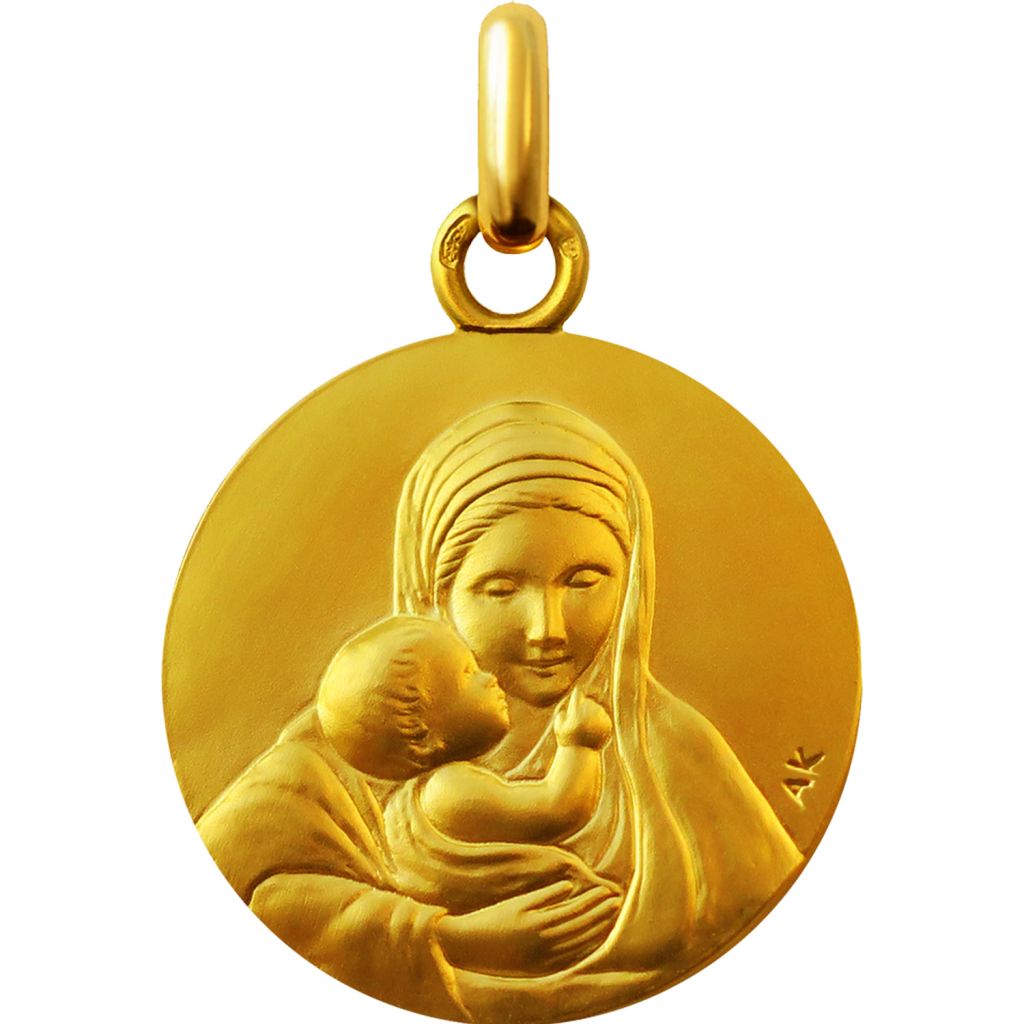 médaille de baptême notre dame du sacré coeur en or
