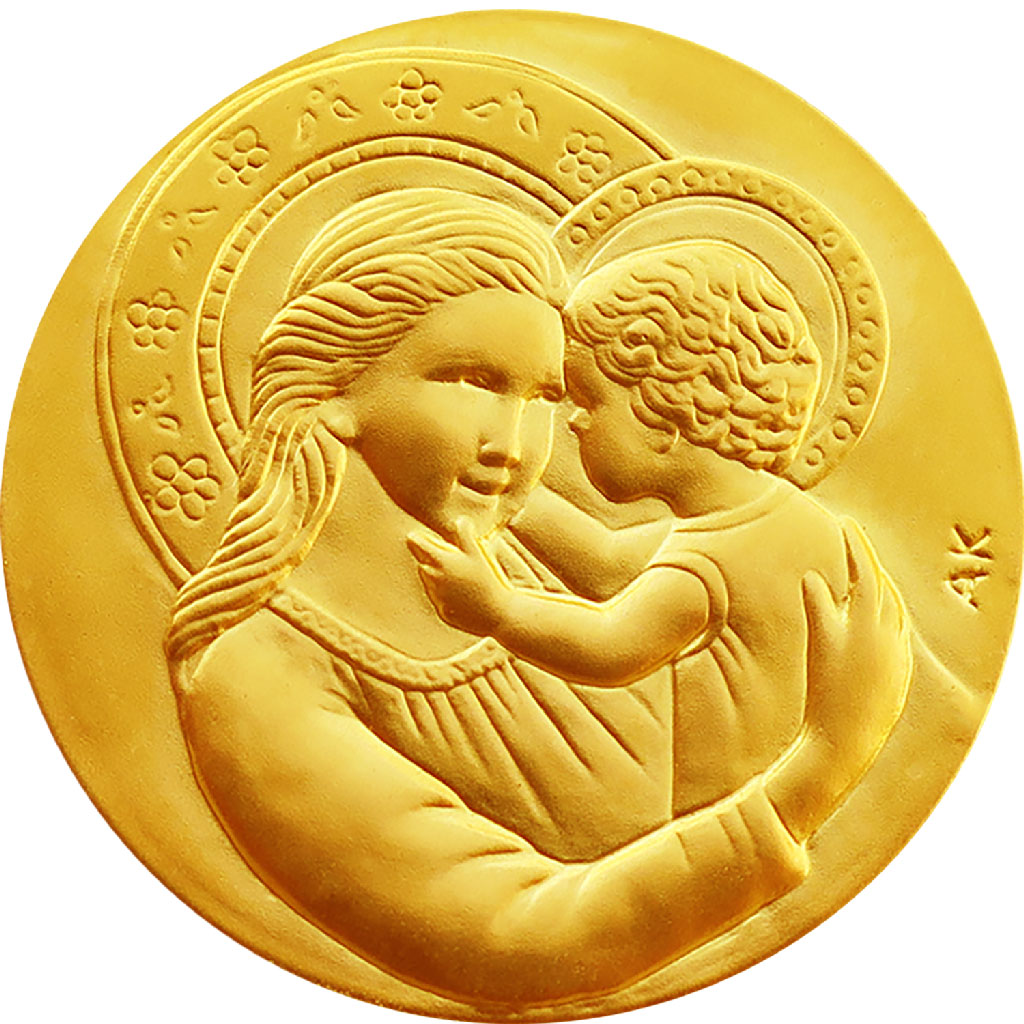 médaille de berceau douceur infinie en vermeil