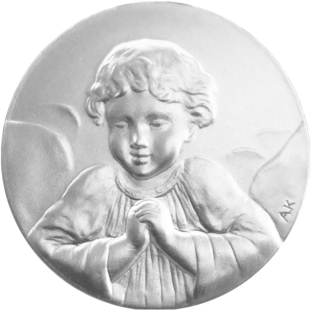 médaille de berceau mon petit ange gardien en argent