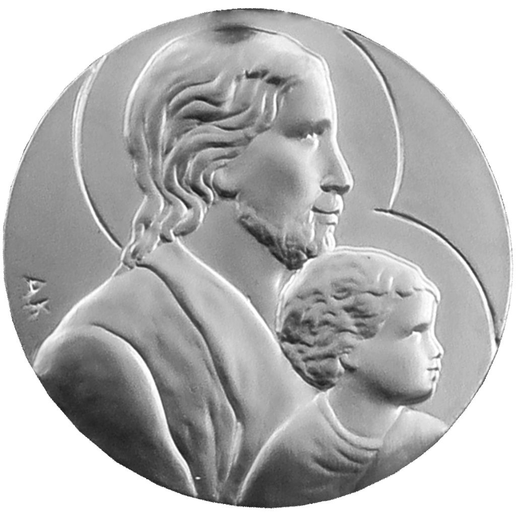 médaille de berceau saint joseph en argent