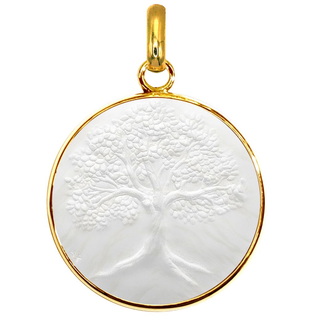 médaille en nacre arbre de vie