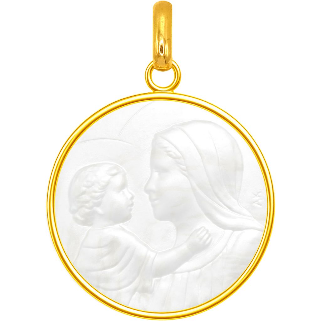 médaille en nacre notre dame de la douce confiance