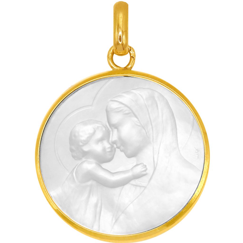 médaille en nacre notre dame de toute tendresse
