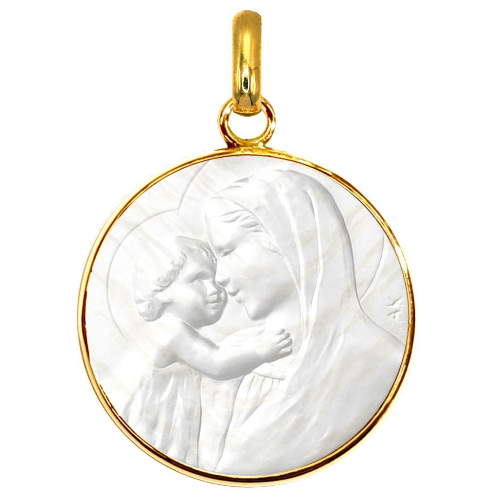 médaille en nacre notre dame de toute tendresse