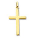 croix en or jaune 18 carats 25 mm