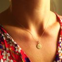 Miniature médaille de baptême douceur infinie en or 12 mm
