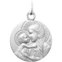 médaille de baptême marie douce lumière en argent