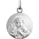 médaille de baptême mon petit ange gardien en argent