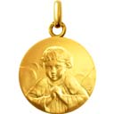 médaille de baptême mon petit ange gardien en or