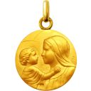 médaille de baptême notre dame de la douce confiance en vermeil