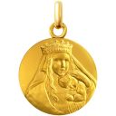 médaille de baptême notre dame de la paix en vermeil