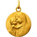 médaille de baptême notre dame de toute tendresse en vermeil