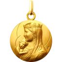 Miniature médaille de baptême notre dame des cieux en or