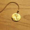 Miniature médaille de baptême saint