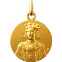 Miniature médaille de baptême saint louis en or jaune