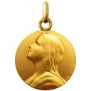 Miniature médaille de baptême vierge de l'espérance en or
