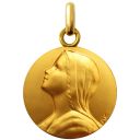 médaille de baptême vierge de l'espérance en vermeil