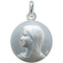 médaille de baptême vierge du sourire en argent