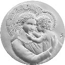 Miniature médaille de berceau douceur infinie en argent