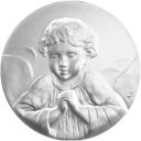 Miniature médaille de berceau mon petit ange gardien en argent