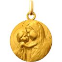 médaille de berceau notre dame de toute tendresse en or