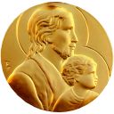 Miniature médaille de berceau saint joseph en or