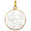 médaille en nacre marie douce lumière