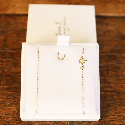 chaîne maille forçat ronde discrète en or 18 carats