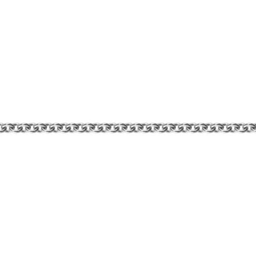 chaine maille forçat ronde en or blanc