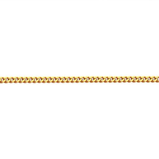 chaîne maille gourmette limée en or 9 carats