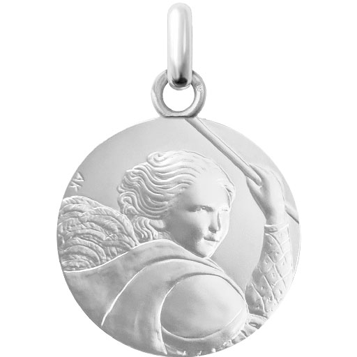 médaille de baptême saint michel en argent