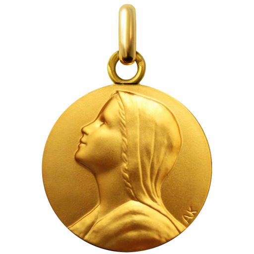 médaille de baptême vierge de l'espérance en vermeil