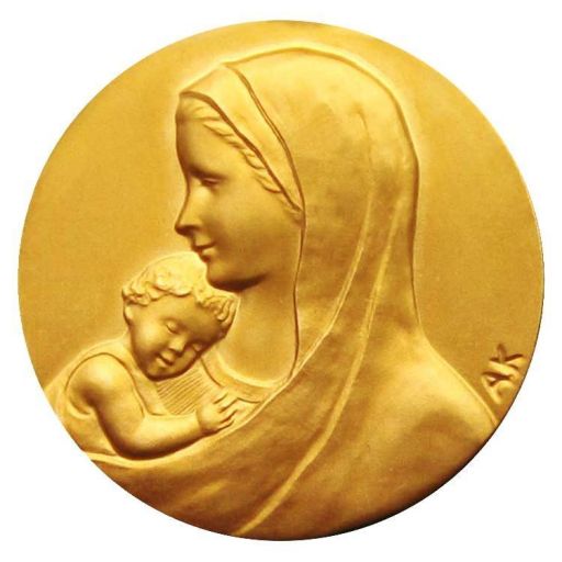 Médailles de berceau en argent, vermeil et or