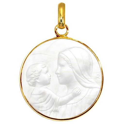 médaille en nacre notre dame de la douce confiance