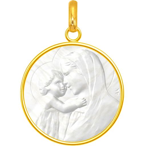 médaille en nacre notre dame de toute tendresse