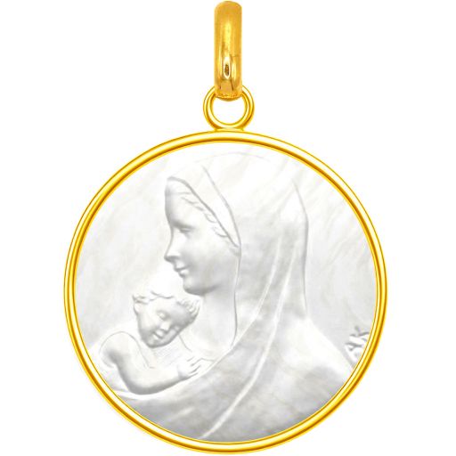 médaille en nacre notre dame des petits enfants