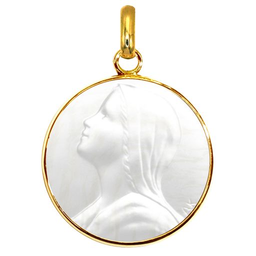 Médaille Vierge de l'Espérance en nacre 18 mm