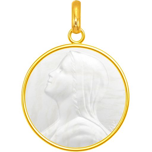 Médaille Vierge de l'Espérance en nacre 18 mm