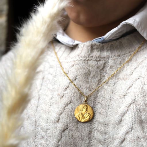 médaille saint joseph en or 18 mm