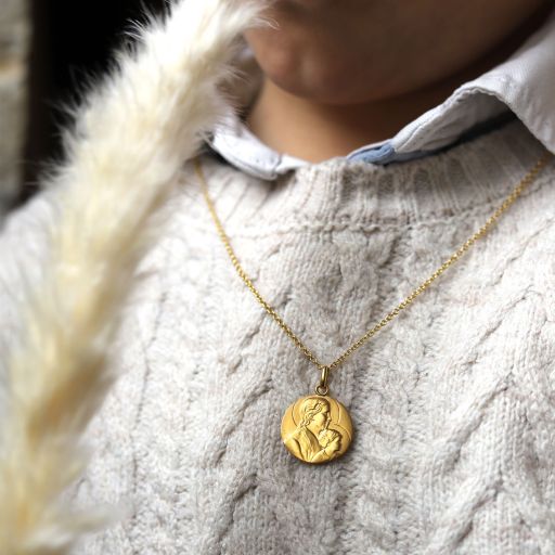 médaille saint joseph en vermeil 18mm