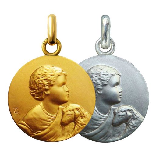 Médailles de baptême Enfant Jésus en or, argent et vermeil