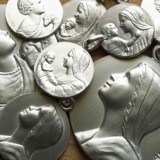 Médaille de baptême en argent