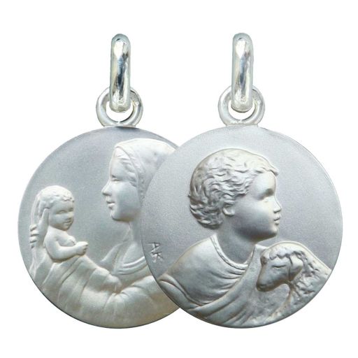 Médailles de baptême en argent massif
