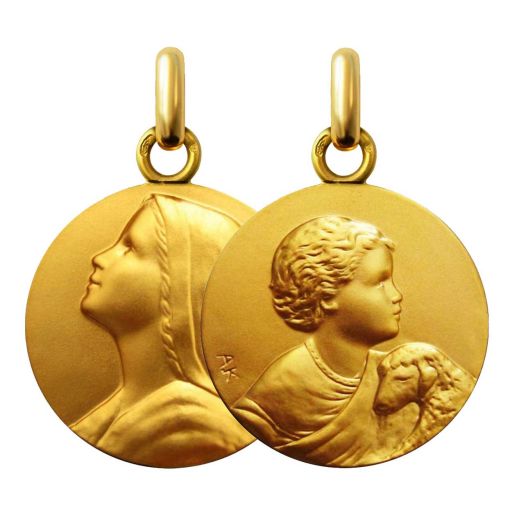 Médailles de baptême en or 18 carats 750/1000