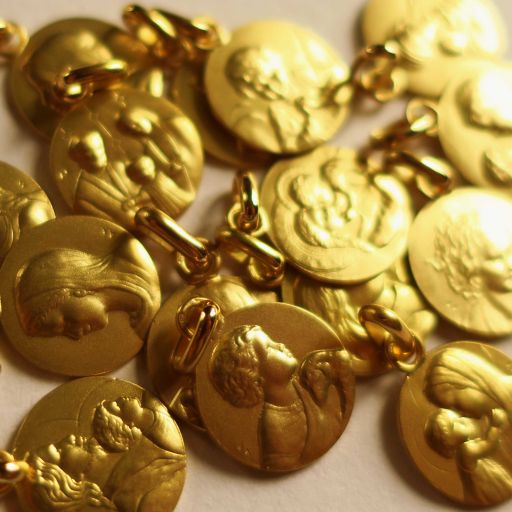 Les Discrètes : médaille de baptême en or à petit budget